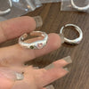 Silver Rings For Women Men Jewelry Finger Adjustable Open Heart CZ Ring For Party Birthday Gift - Image 3