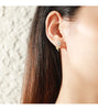 Modian 925 Sterling Silver Simple Flower Opal Elegant Crystal Stud Earrings for Women Trendy Shining Ear Studs Fine Jewelry Gift