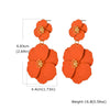 Big Flower Drop Earrings for Women Exaggerated Double Floral Dangle Earrings Statement Charm Jewelry for Wedding Party - Image 12