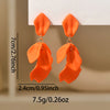 Light Matte Petal Tassel Earrings for Women Blue Drop Earring Personality All-match Jewelry Female - Image 3