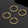 Hinged Stainless Steel Segment Piercing Ring with Stone Detail in 6 mm to 14 mm Sizes - Image 5