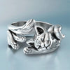 Cute Cat and Mouse Shape Open Ring for Women Antique Silver Color Modern Girls Finger Accessories Hip Hop Party Jewelry - Image 24