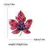 Crystal Enamel Maple Leaf Brooch Pin for Women Plant Corsage Badge Wedding Jewelry Gifts - Image 5