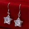 Silver pretty Crystal Star earring necklace for Women Party Wedding Jewelry Couple gift - Image 5