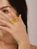 Rings For Women Stainless Steel Adjustable Gold Plated Punk Open Ring Jewelry Accessories Couples Gifts - Image 4