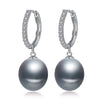 Black Silver Pearl Earrings Women, Freshwater Pearl Drop Earrings Wife Mother Gifts Pink White - Image 3