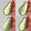 Pink Labradorite Pendant Irregular Shape Bead Stone Purple Necklace for Men Women - Image 27
