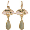 Retro-style Cheongsam, Hanfu Accessories, Ethnic-style Earrings, Chinese-style Jade Earrings, Ethereal Fan-shaped Traditiona - Image 5