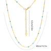 Hot Pink Stainless Steel Link Cable Chain Gold Color Satellite Enamel Beads Necklace for Women Chic Summer Gift - Image 2