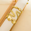 3Pcs/set Geometric Twisted Lines Irregular Shaped Open Cuff Bracelet and Bangle Set for Women Punk Exaggerated Style Accessories - Image 4