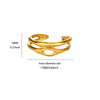 Stainless Steel Irregular Wave Rings For Women Creative Gold Color Adjustable Open Ring Female Jewelry Punk Rapper Gifts - Image 17