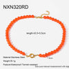 Rainbow Cat's Eye Glass Bead Chain Necklace Gold Plated Stainless Steel Collar Chain Colorful Jewelry for Women Unique Gift - Image 7