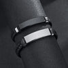 Braided Leather and Stainless Steel Bracelet with 21 cm Length - Image 2