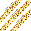 Stainless Steel Cuban Figaro and Wheat Link Necklace in 5 mm or 7 mm Widths - Image 19