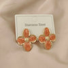 Charming four-leaf flower colorful enamel gold-plated women's earrings, high-quality earrings, wife's gift - Image 7