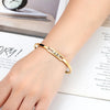 Classic Slideable 3 Zircon Bangle For Women Wedding Day Gift Stainless Steel Love Bracelet Jewelry - Image 5