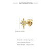 Silver Zircon Stud Earrings 1PC Eight pointed star Women Gold/Silver Heart Flat back piercing Jewelry Gift - Image 68