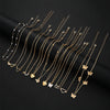 Elegant Multi-layered Necklace Set for Women Vintage Zircon Pearl Heart Butterfly Star Moon Pendant Necklace Jewelry - Image 3