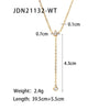 Stainless Steel Y-Shaped Pendant Necklace with Stone Details - Image 15