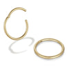 Minimalist Stainless Steel Hoop Nose Ring and Cartilage Earring 18G in Gold Silver and Black - Image 11