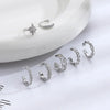 1Pcs Charming Zircon Star Clip On Earrings Ear Cuff Without Piercing Women Girls Geometric Ear Clip Party Silver Color Jewelry - Image 1