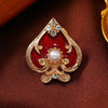 Creative Vintage Enamel Poker Hearts Lapel Pins For Women Men Baroque Palace Pearl Rhinestone Clubs Flower Brooches Badges - Image 5