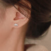 Silver Vintage Lotus Earrings Cute Sweet Irregular Earrings Jewelry Gift - Image 7