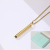Stainless Steel Breathe Easy Necklace Mindfulness Breathing Necklace Breathlace for Natural Calm Box - Image 12