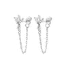 Zircon Tassel Chain Dangle Earrings for Women Gold Color Pierced Ear Stud Earrings Jewelry Accessories - Image 33