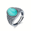 Vintage Silver Tiger's Eye Stone Rings 10 14MM Retro Style Large Stone Finger Rings Jewelry for Men - Image 14