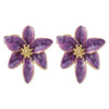 White Drip Oil Flower Stud Earrings for Women Elegant Sweet Metal Petal Temperament Earrings Wedding Party Jewelry Gifts - Image 10