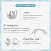 Gold Plated Silver Post Glossy Hoop Earrings, High Polished Statement Jewelry for Women - Image 16