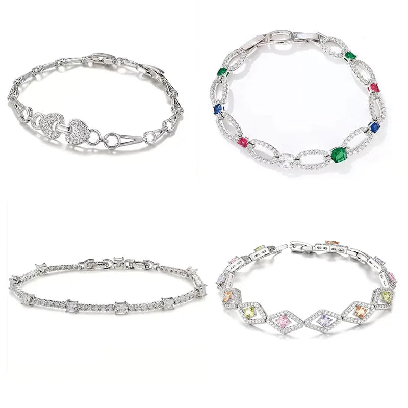 XP Jewelry Zircon Bracelet For Women Jewelry White Gold Plated Eco Friendly - Image 1