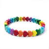 Colorful Enamel Heart Bead Bracelet with Elastic Fit in Multiple Colors - Image 27