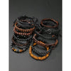 12Pcs Vintage Woven Leather Bracelet Set For Men Women 8 Shape Tiger's Eye Braided Bracelets Daily Wear Punk Jewelry - Image 11