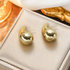 Golden Color Metal Water Droplet Drop Earrings for Women Simple European Unusual Small Dangle Earrings Party Jewelry Gift - Image 3