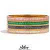 Delicate Shiny Cubic Zirconia Stainless Steel Gold Plated Bracelet Bangle for Women Jewelry - Image 1