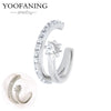 Silver Ear Needle Simple Ear Clip White Zircon Wrapping Design Earring for Women Jewelry Gift - Image 14