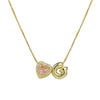Delicate Heart Pink Zircon Mini Letter Pendant Necklace for Women Gold Plated Balloon Bubble Initial Alphabet Jewelry - Image 26