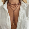 Geometric Acrylic Bead Choker Necklace with Pendant Detail - Image 1
