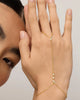 Yellow Gold Plated Stainless Steel Hand Chains Bracelet for Women Dainty Cubic Zirconia Bracelet and Ring Chain Body Jewelry - Image 2