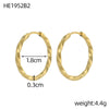 Carlidana Chic Simple Hoop Earrings Simple Women Earrings Stainless Steel Gold Plated Twisted Circle Huggies Earring - Image 10
