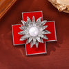 Baroque-Style Vintage Cross Brooch for Men and Women, Jewelry, Accessories, Wedding and Party Gifts - Image 9