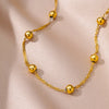 Stainless Steel Anklets for Women Gold Color Beads Chain Anklet Bracelet Summer Beach Foot Jewelry Item - Image 3