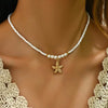 Bohemian Starfish Pearl Choker Necklace for Women Girl Creative Crystal Handmade Beaded Necklaces Beach Jewelry Gift - Image 24