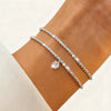 6Pcs Silver Plated Rhinestone Bracelets for Women Elegant Multi Layer Chain Jewelry Set - Image 14