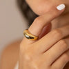 Stainless Steel Jewelry Court Shape Plain Ring Simple Commute Style Chunky Dome Rings For Women Size 6 7 8 9 - Image 1