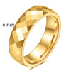 4/6MM Black/Gold/Silver Faceted Edge Dome Polished Tungsten Carbide Wedding Band Rings for Women Size 5-12 - Image 9