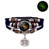 Luminous 12 Constellation Vintage Bracelet for Men Women Braided Punk Leather Bracelets Birthday Gift Glow In The Dark Bracelet - Image 17