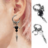 Punk Black Pearl Horseshoe Hoop Rivet Earrings Cool Accessories for Women Grunge Charms Aesthetic Earrings Goth Jewelry - Image 1